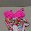 Eomenie Women's One Piece Swimsuit Tummy Control Slimming Bathing Suit Cutout Tie Knot Swimwear (Hot Pink Print), S