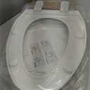 WSSROGY Toilet seat Elongated with Slow Close Hinges, Four Bumpers Never Loosen and Easily Remove, Two Sets of Parts, Plastic, White