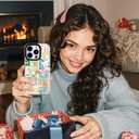 for iPhone 16 Case [Military-Grade Drop Protection/Uplifting Soft TPU Protective/Camera Protection/for Women & Girls]-Vibrant Yellow Motivational Travel Collage with Teddy Bear