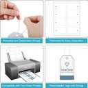 MaxGear 200 Price Tags with String, Gift and Clothing Tags, Hang Tag for Clothes, Jewelry, and Gifts  2" x 3.5" Printable Paper Tag Paper Labels for Easy Organization and Labeling