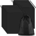 20 Pack Black Shoe Bags for Travel, 15.7" x 11.8", Waterproof Portable Drawstring Travel Shoe Storage Bags