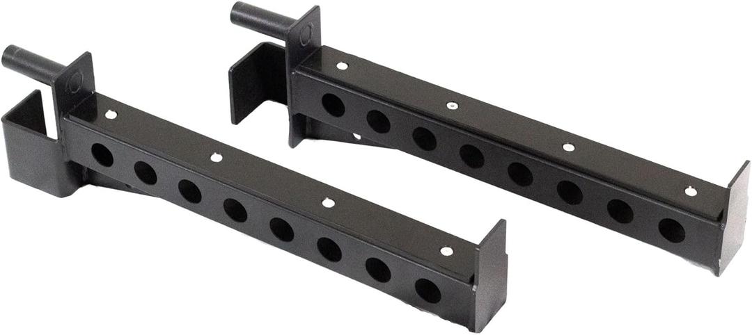 HulkFit Straight Dip Bar/Spotter Arm Attachment for Wall Mounted Power Cage, Black