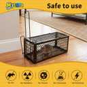 4 Pack Humane Rat Traps, Foldable Live Animal Cage for Mouse Chipmunks and Squirrels, Reusable Wire Mesh Rodent Traps for Catch & Release, Indoor & Outdoor (9.45 x 4.1 x 4.1 Inches,Black)
