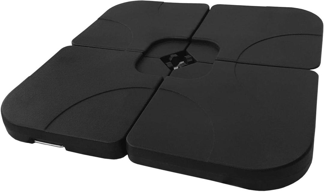 Heavy Duty Cross Umbrella Water Stand Cantilever Base Set of 4 Weights