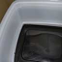 IRIS USA Cat Litter Box Large Open Top with High Sided Walls Tall Scatter Shield Scoop Included Easy Clean Plastic Pan Stain Resistant for Cats Kittens Indoor Multi-Cat Households 2-Pack Black