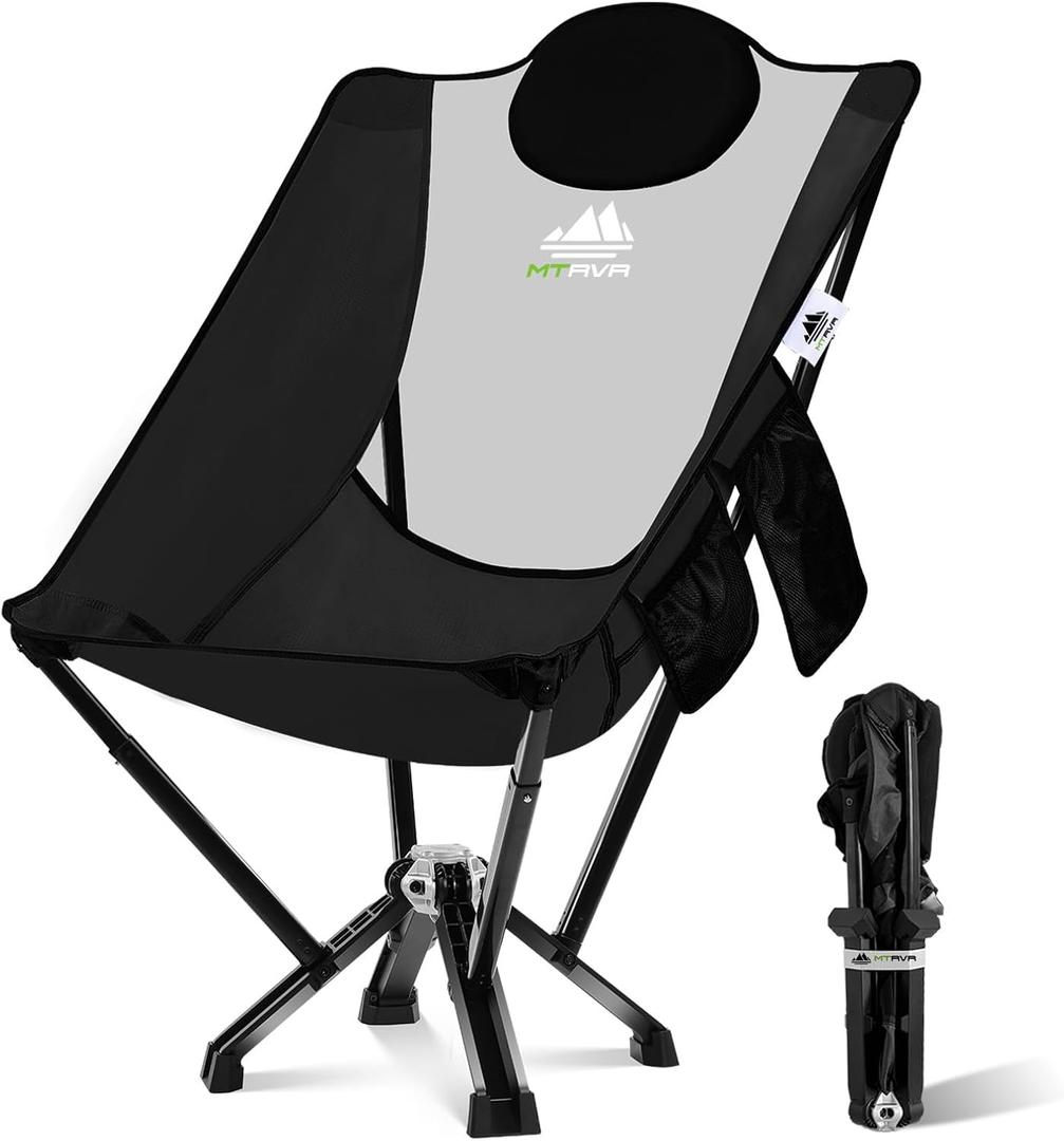 High-Back Folding Chair for Indoor & Outdoor Use  Comfortable Full Back Support for Long Sitting, Stable Aluminum Frame, Easy Setup, Portable Chair for Home, Camping, RV & Relaxation (Black)
