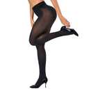 QPN 2 Pairs Plus Size Tights for Women, Rip Resistant Tights, Run Resistant Pantyhose, 20D Sheer High Waist Stretch Stockings 2 Pairs BlackSmall-Large (Black)