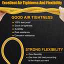 72" Dryer Gas Line Hose/Flexible Gas Line Kit with Connector1/2"FIP 3/4"FIP 3/8"FIP,5/8" OD Gas Range Connector Kit for Gas Stove,Dryer,Water Heater-by MIFLUS
