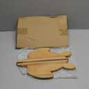 Sea Turtle Shaped Cutting Board with Blue Resin Wave Bamboo Ocean Charcuterie Board Kitchen Meal Serving Tray Cooking Gifts for Summer Neighbor Housewarming Display, 14.5 x 10 Inch