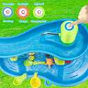 Intoypad Ultimate Water Table Pump: 3 Hours of Non-Stop Fun Rechargeable Battery Powered Water Pump for Toddlers Water Play Sand Table Toys Accessories Summer Outdoor Game Toys for Kids Green