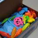 Magnetic Fishing Pool Toys Game for Kids Toddlers 3-5 4-8, Fishing Water Table Bathtub Toy with Inflatable Pool Pole Rod Net Plastic Floating Fish, Water Bath Pool Outdoor Toys for Kids Toddlers Baby