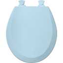 Bemis 500EC Round Closed-Front Toilet Seat and Lid, Blue