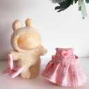 3 x ShaKaLa 17cm Doll Clothes Set Designer, Cute Skirt Hat for Dolls, Dress Outfit Accessories Compatible with 5.9- 6.7inch Dolls (No Doll) Pink A