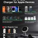3 in 1 Magnetic Wireless Charging Station for Apple Devices,Foldable Wireless Charger Stand for Magsafe iPhone 17 Air 16/15/14/13/12,Apple Watch,AirPod,Wireless Charger Dock with Night Light