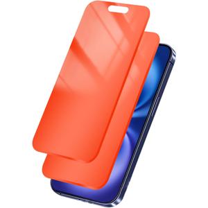 3 x 2 Pack for iPhone 16 Privacy Screen Protector Tempered Glass 6.1 inch Private Protective Film Anti-Blue Light Anti Spy No Bubble Simple Assembly Gradient Red Orange