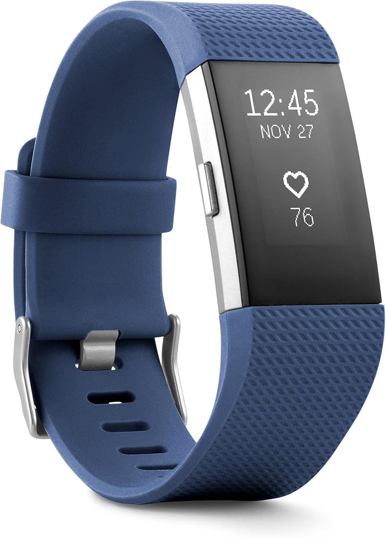 Fitbit Charge 2 Heart Rate + Fitness Wristband, Blue, Small (US Version)