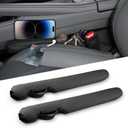 Leather Car Seat Gap Filler Universal for Car Truck SUV to Block The Gap Between Seat and Console Stop Things from Dropping 2 Sets Black