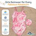 Kanu Surf Girls' Hurricane Beach Sport UPF 50 One Piece Swimsuit (Size 10, Green)