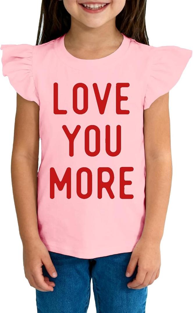 Family Valentines Shirts Couples Matching Valentine T-Shirt Love You More Mommy and Me Tee Tops M