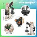 Json Garden Bear Statue with Solar LED Lantern, Gifts for Mom Yard Art, Whimsical Figurine Large Sculpture Lighted Outdoor Mother's Day Spring Decorations for Lawn, Porch