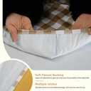 Rectangle Picnic Table Cloth, Elastic Waterproof Fitted Vinyl Tablecloths for 4 Foot Tables, Wipeable Flannel Backed Table Covers for Dining, Camping, Outdoor(Khaki Plaid,24"x48")