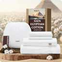 Bedsure PureWoven 100% Giza Egyptian Cotton Queen Sheet, CEA & BV Certified
18" Deep Pocket Sateen Sheets with Corner Straps, Durable & All-Season Breathable, Hotel Luxury, Oeko-Tex, Giftable, White