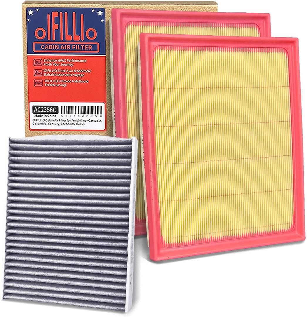 OIFILLIO Engine Cabin Air Filter for Tundra (2022 2023 2024 2025), Sequoia (2023-2025), Replace 17801-F4010, 87139-50110