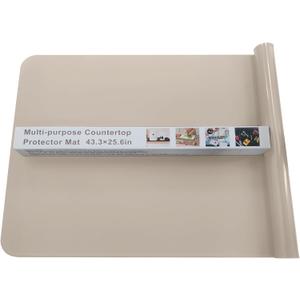KVK 43.325.6in Silicone Mats for Kitchen Counter - Extra Large Silicone Mat Heat Resistant - Glossy Bottom Non Slip - Universal Painting Craft Resin Mat Table Countertop Protector, Camel
