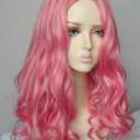 Bridget Curly Wig - 20" Synthetic Pink Wig for Girls & Women - Halloween Costume