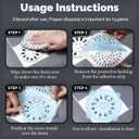2 x Disposable Shower Drain Hair Catcher, Bathroom Sink Stopper Hair Catcher Square Drains Hole Filter Hair Collector for Bathroom Bathtub Kitchen Sink (100PCS)