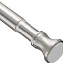 Amazer Spring Tension Shower Curtain Rod, 54-90 Inches Rust-Resistance Tension Curtain Rod Bathroom Rod, Adjustable Shower Curtain Rod No Drill, Nickel