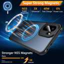 Hensinple Magnetic for OnePlus 15R Case, with OnePlus 15R Screen Protector, [Compatible with MagSafe] Translucent Matte Shockproof Military Grade Protection Cover Phone Case for OnePlus 15R 5G(Black)