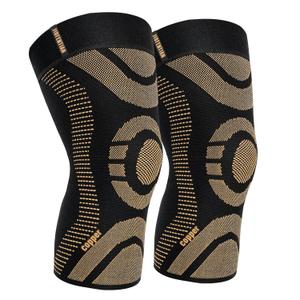 JIUFENTIAN 2 Pack Copper Knee Brace Compression Sleeve for Women & Men - Pain Relief for Arthritis, Meniscus Tear, ACL, Running, Workout & Sports(Medium)