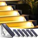SOLPEX Solar Step Lights for Outside,Step Lights Outdoor Solar Powered Waterproof IP65,Solar Stair Lights for Step,Stair,Patio,Yard,Deck,Wall(16 Pack,Warm White)