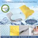 Cervical Neck Pillow - Ergonomic Side Sleeper Pillow for Pain Relief, Cooling Cervical Pillow for Sleeping, Contour Orthopedic Memory Foam Pillows for Back Stomach Sleepers