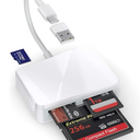 SD Card Reader, 4 in 1 USB C to CF/SD/TF/MS Card Reader with USB to USB C Adapter Memroy Card Reader for iPhone 15/16 Pro Max iPad Pro MacBook Pro/Air iMac M1/M2/M3/M4 Android Phone/Tablet PC
