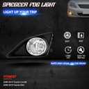 Fog Lights Assembly for 2008 2009 2010 Toyota Corolla Altis Replacement Kit with Wiring & Switch H11 12V 55W Halogen Bulbs