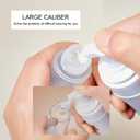 airless Pump Bottles Travel,Travel Toiletry containers,Lotion Dispenser with Pump,Small Pump Bottle (semi-Transparent, PP-50ml)