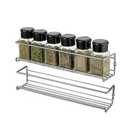 Urban Deco 4 Tier Single Hanging Spice Rack Organizer For Cabinet- Wall Mounted Seasoning Organizer - Space Saving Design for Kitchen, Pantry, Door