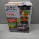 BLACK+DECKER PowerCrush Multi-Function Blender with 6-Cup Glass Jar, 4 Speed Settings, Silver, Countertop Blenders