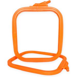 Nurge Square Embroidery Hoop - Plastic Cross Stitch Frame for Needlepoint & Embroidery - Adjustable Craft Hoop - Orange - No:4 (Large)