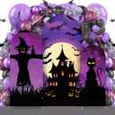 3 Pcs Halloween Arch Cover 4ft, 5ft, 6ft Arch Covers Stretchy Backdrop Skeleton Ghost Bat Horror Style Backdrop Cover for Halloween Party Photo Background Arch Stand Stretchy Decoration