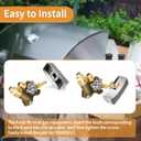 Range Valve Knob Compatible with Oven/Stove/Gas Stove, Chrome Knob Fit for D-Shape Control Valve, Premium Chrome Commercial Grill Knok Replacements-4 Pack