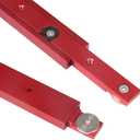 Aluminium Alloy Miter Bar Rail Runner Slider Table Saw Gauge Rod T-Slot Track Bar Rail Woodworking Tool for Jigs Fixtures Sleds Router Tables, 450mm, Red