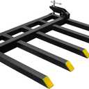 YITAMOTOR Clamp on Debris Forks Fits 48'' Bucket, 2500 lbs Heavy Duty Quick Attach Pallet Forks for Tractor Loader Skid Steer
