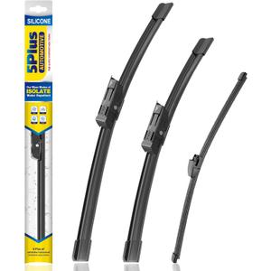 5 PLUS Silicone Windshield Wipers Replacement for 2007-2017 VW Volkswagen Tiguan Wiper Blades(Set of 3),Automotive Replacement Windshield Wiper Blades For My Car-24"/21"/13"