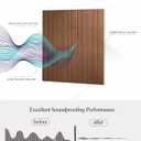 ARPEOTCY 6 Pack Square Felt Acoustic Panels for Walls, Brown Sound Absorbing Panels, Decorative Wall Panels for Office Bedroom, Noise Reducing, Wide Narrow Stripes Pattern Design, 23.6x23.6in