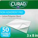 CURAD Sterile Non-Adherent Pad, 3x8 (Pack of 50)