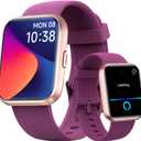 Fitpolo Smart Watches for Men/Women, 1.8'' Alexa Built-in Fitness Tracker Watch with Bluetooth Calls, IP68 Waterproof, Heart Rate/Sleep/SpO2/Stress Monitor, 110 Sport Modes for Android & iPhone (Purple)