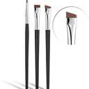 Fine Angled Eyeliner Brush, JASSINS Ultra thin Precision EyeLiner Makeup Brushes Set, Fine Point Eyeliner Brush, Synthetic Bristles Eye Makeup Tool (3 Pcs)